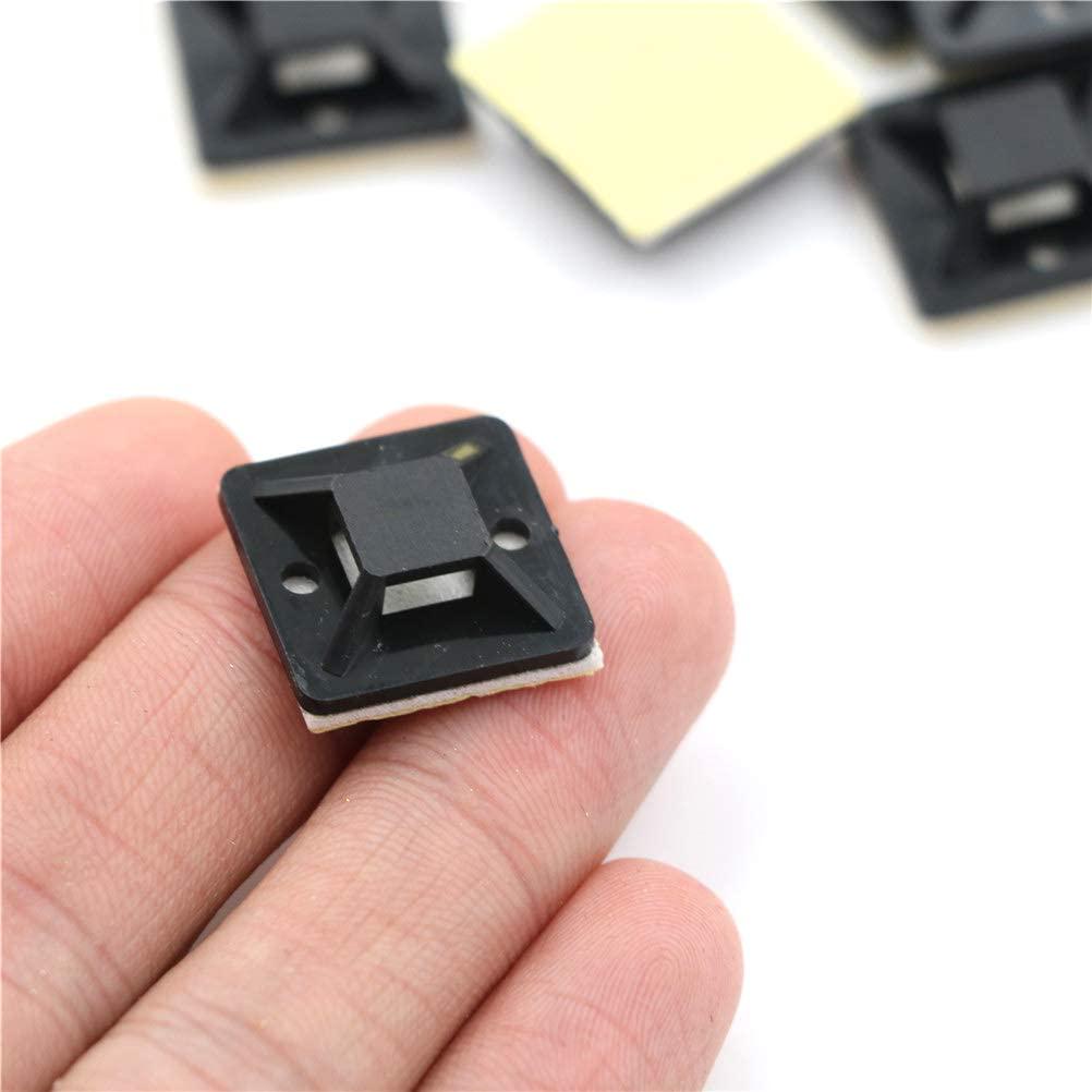 Nisorpa, Nisorpa Self Adhesive Cable Wire Square Tie Mounts Cord Clips Sticky Base Pad 100pcs